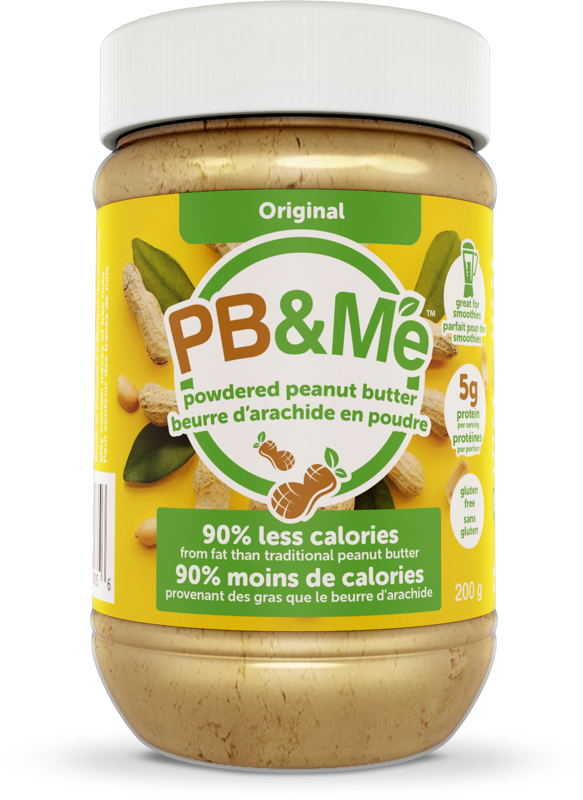 PB&Me - Powdered Peanut Butter (1 case/6 Jars) - Original (200g)