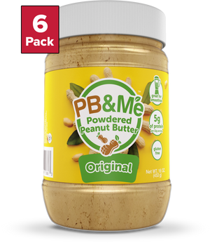 PB&Me - Beurre de cacahuète en poudre (1 caisse/6 pots) - Original (1LB)
