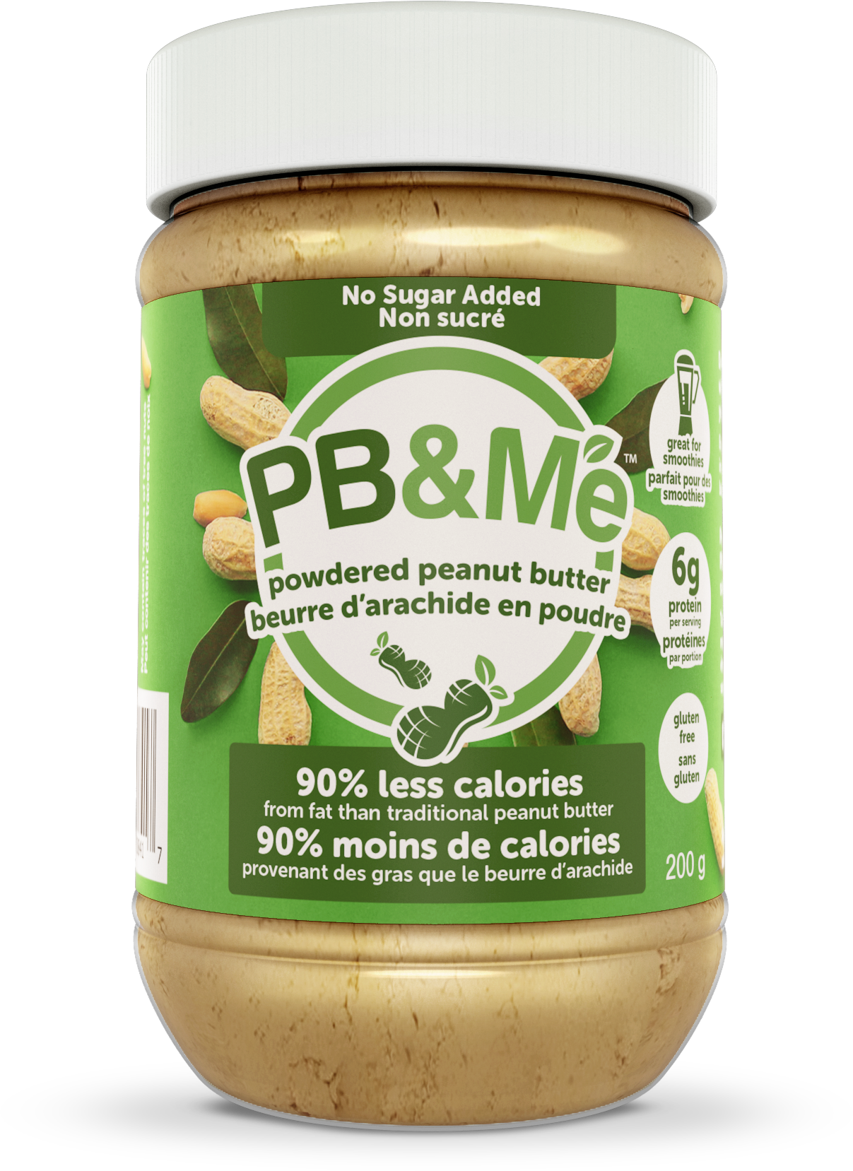 PB&amp;Me - Beurre de Cacahuète en Poudre - Sans Sucre Ajouté (200g)
