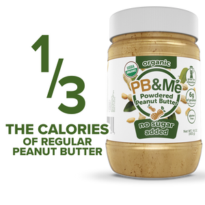 Beurre de cacahuète en poudre biologique (1 caisse/6 pots) - Sans sucre ajouté (1LB)