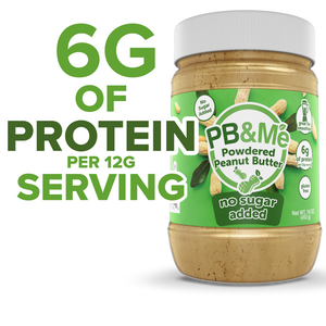 PB&Me - Powdered Peanut Butter (1 case/6 Jars) - No Sugar Added (1LB)