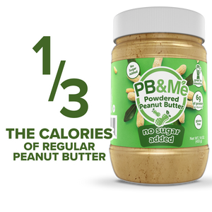 PB&Me - Beurre de cacahuète en poudre (1 caisse/6 pots) - Sans sucre ajouté (1LB)