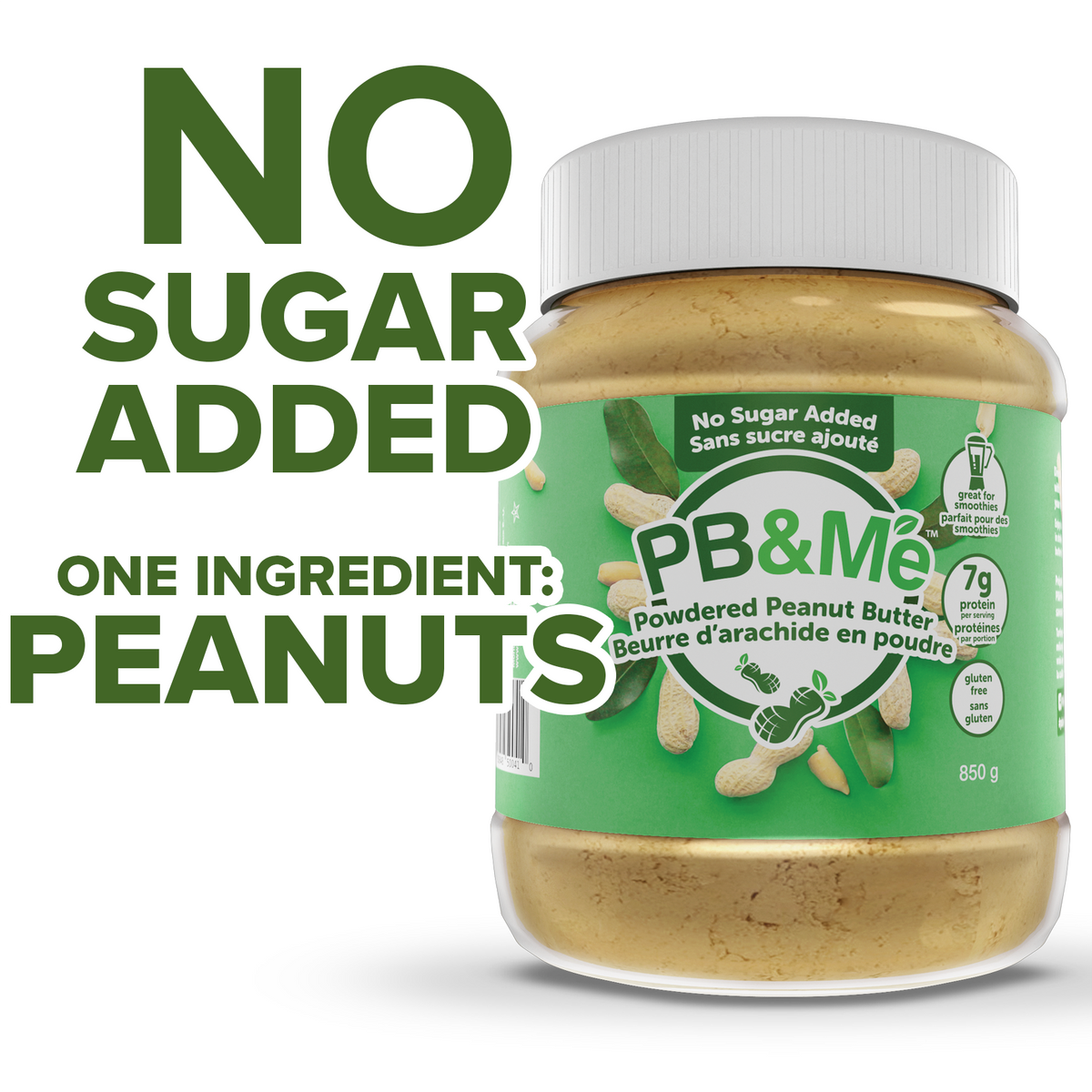 Powdered Peanut Butter (1 case/6 Jars) - No Sugar Added (2LBs)
